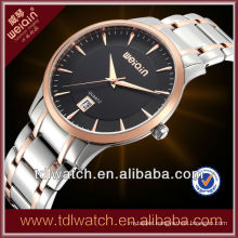 Fashionest coming gold alloy case gold&silver stainless steel back wrist mens watches W2252